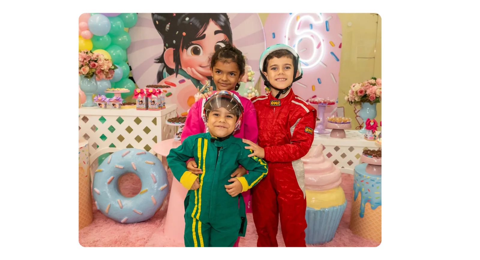 Festa de aniversário infantil temática na pista de kart elétrico da eKarts em BH